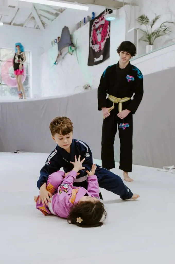 Kids gaining ultimate confidence through Brazilian Jiu-Jitsu.