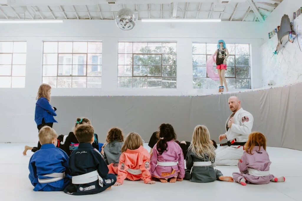 Young kids gaining confidence through Brazilian Jiu-Jitsu.